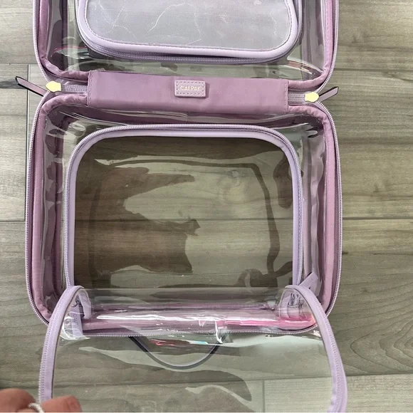 Calpak Clear Travel Toiletry Bag in Lavender - Large - Picture 12 of 16